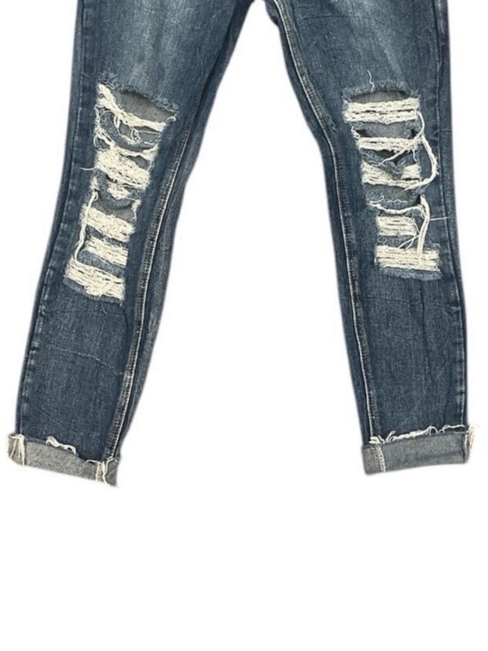 Missguided Riot Rigid High Rise Distressed Skinny Jeans Blue US 4 - Picture 8 of 8